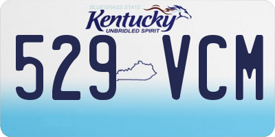 KY license plate 529VCM