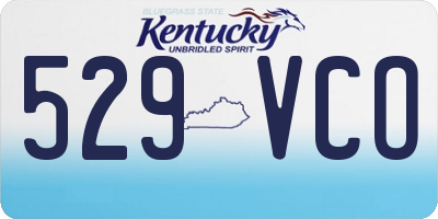 KY license plate 529VCO