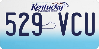 KY license plate 529VCU