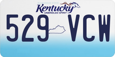 KY license plate 529VCW