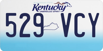 KY license plate 529VCY