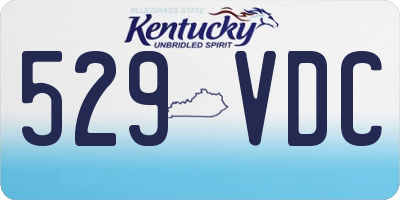 KY license plate 529VDC