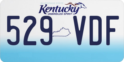 KY license plate 529VDF