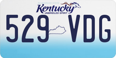 KY license plate 529VDG