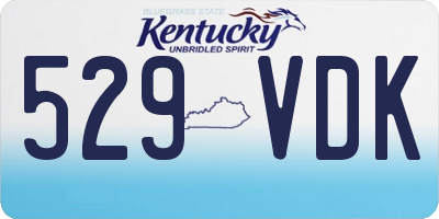 KY license plate 529VDK