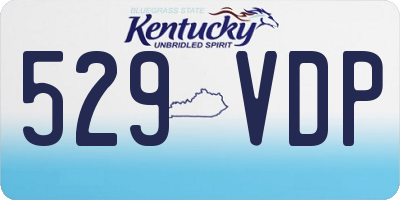 KY license plate 529VDP