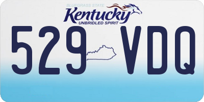 KY license plate 529VDQ
