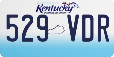 KY license plate 529VDR