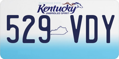 KY license plate 529VDY