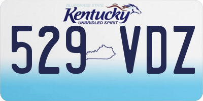 KY license plate 529VDZ