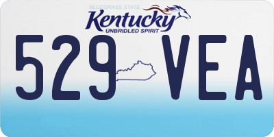 KY license plate 529VEA