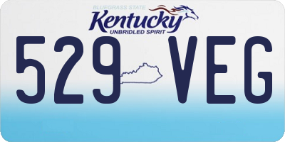 KY license plate 529VEG
