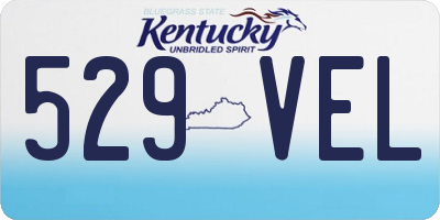 KY license plate 529VEL