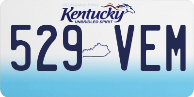 KY license plate 529VEM