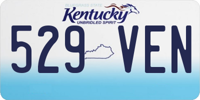 KY license plate 529VEN