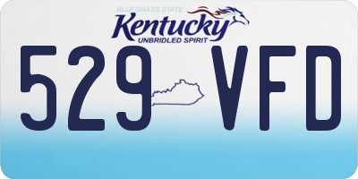 KY license plate 529VFD