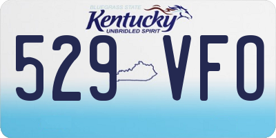 KY license plate 529VFO