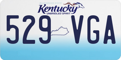 KY license plate 529VGA