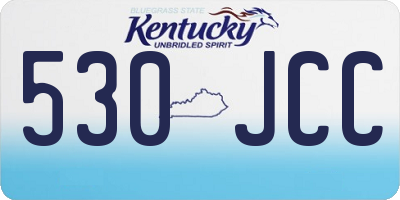 KY license plate 530JCC