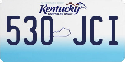 KY license plate 530JCI