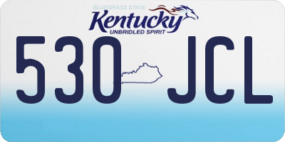 KY license plate 530JCL