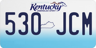 KY license plate 530JCM