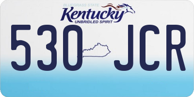 KY license plate 530JCR