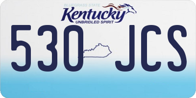 KY license plate 530JCS