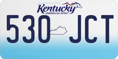 KY license plate 530JCT