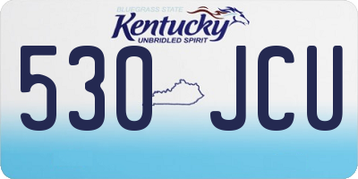 KY license plate 530JCU