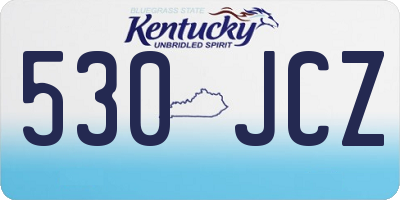 KY license plate 530JCZ