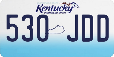 KY license plate 530JDD