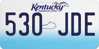 KY license plate 530JDE