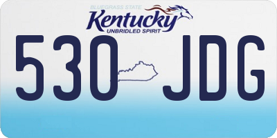 KY license plate 530JDG