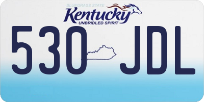KY license plate 530JDL