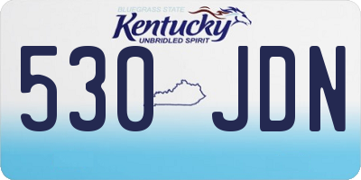 KY license plate 530JDN