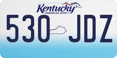 KY license plate 530JDZ