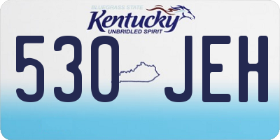 KY license plate 530JEH