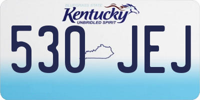 KY license plate 530JEJ
