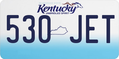 KY license plate 530JET
