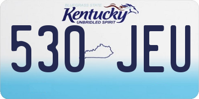 KY license plate 530JEU