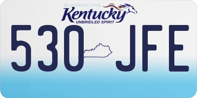 KY license plate 530JFE