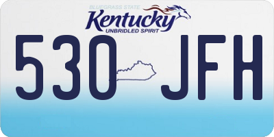 KY license plate 530JFH