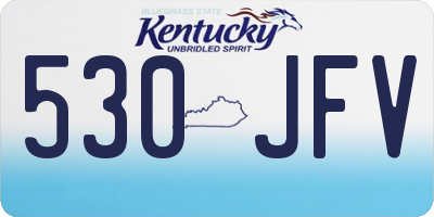 KY license plate 530JFV