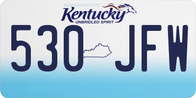 KY license plate 530JFW