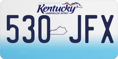 KY license plate 530JFX