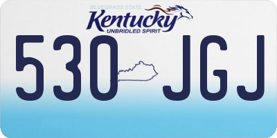 KY license plate 530JGJ