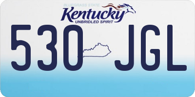 KY license plate 530JGL