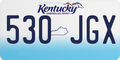 KY license plate 530JGX