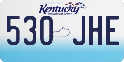 KY license plate 530JHE
